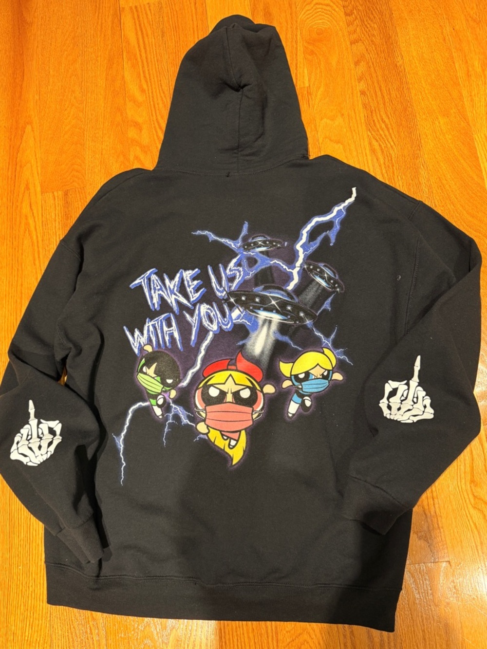 Sophodes Take us with you Sweatsuit. XL hoodies, Size Small pants